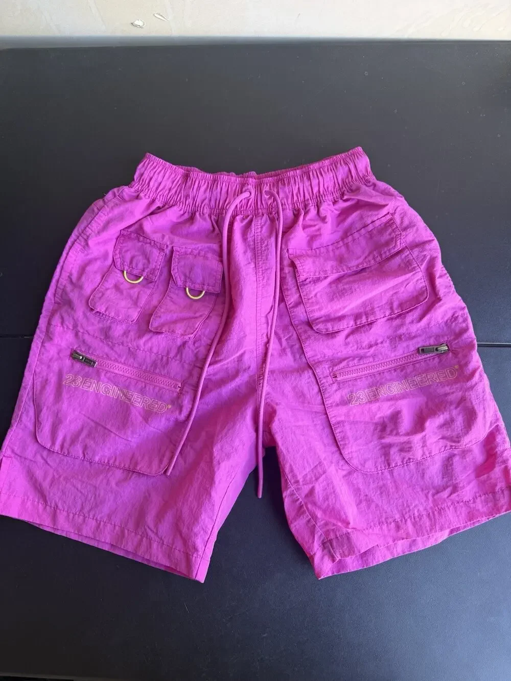 Jordan Shorts Men's M Pink 23 Engineered Cargo Nylon Athletic Run CN7298-623
